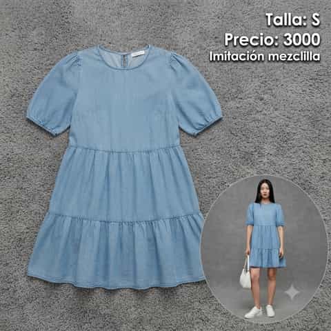 Vestido manga corta
