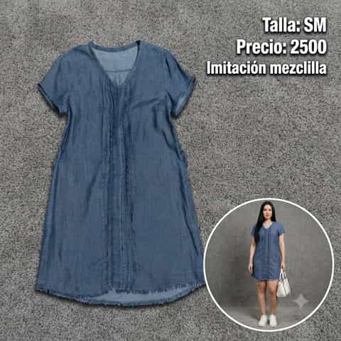 Vestido manga corta